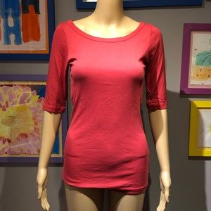 Red Michael Stars 3/4 Sleeve Top